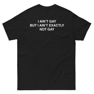 I Ain't Gay But I Ain't Exactly Not Gay.