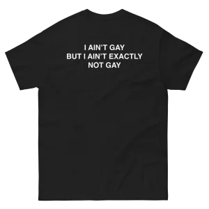 I Ain't Gay But I Ain't Exactly Not Gay.